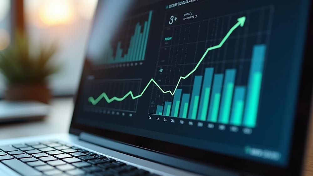 apdigitalgrowth laptop show line chart report