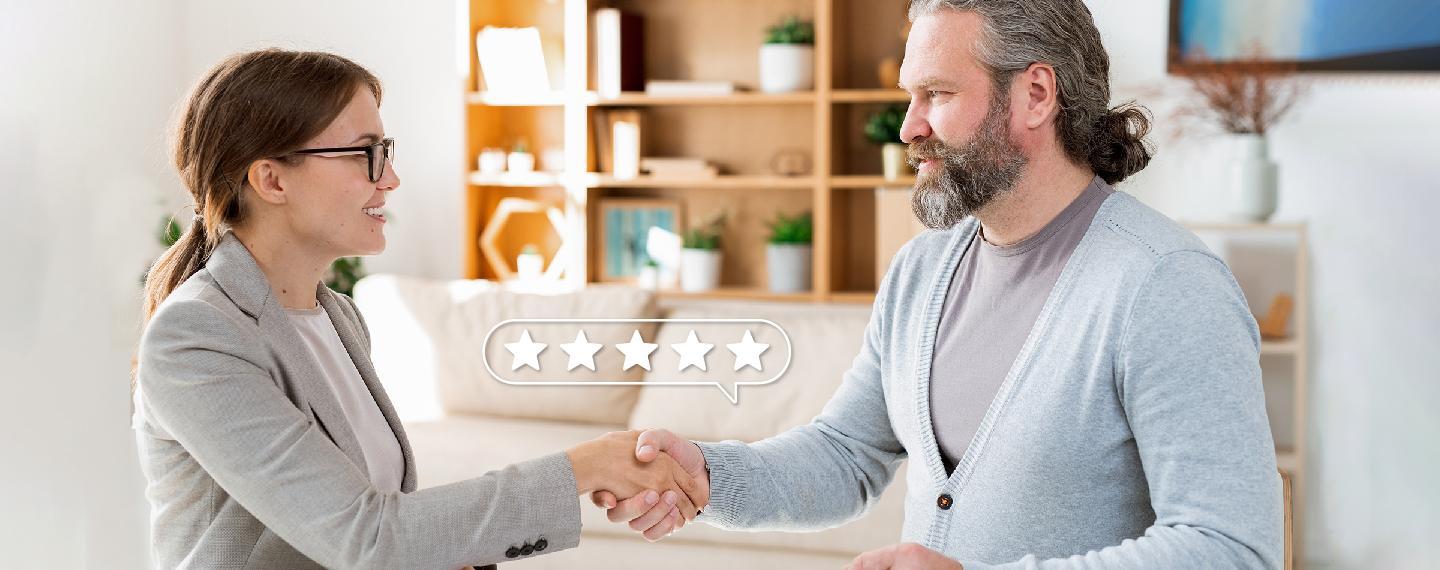 apdigitalgrowth worker and customer meet